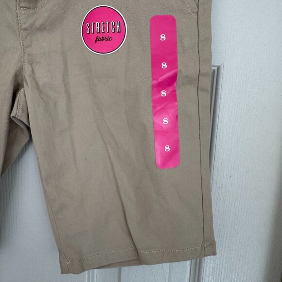 NWT The Children's Place Girls, Sandy Khaki Uniform Bermuda Shorts, Size 8 - Picture 6 of 12